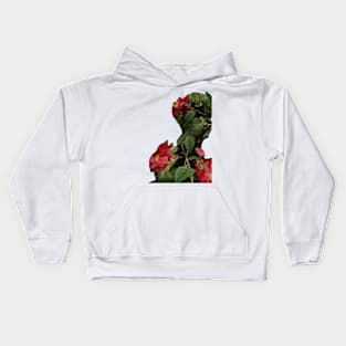 Red Wildflower Woman Kids Hoodie